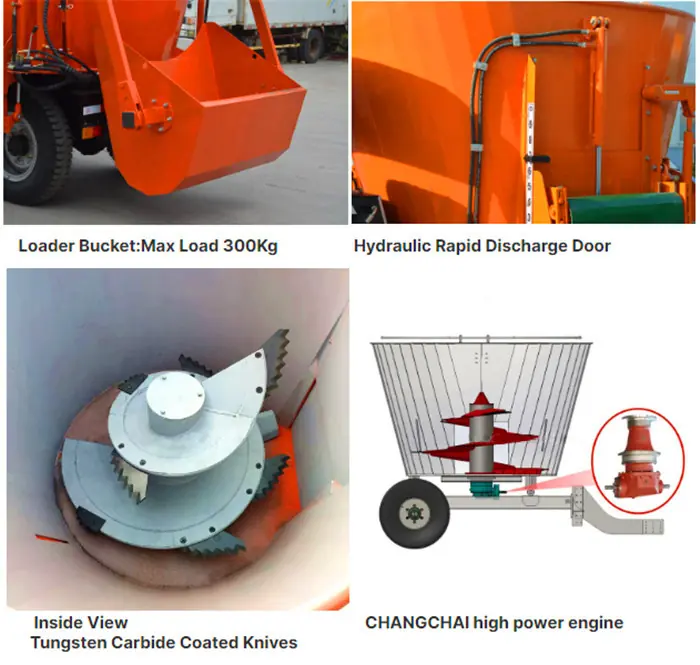 Three Wheel Vertical TMR Mixer Cart — factory photo 10
