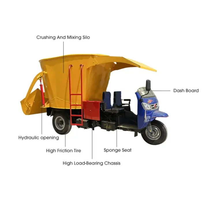 Three Wheel Vertical TMR Mixer Cart — factory photo 11